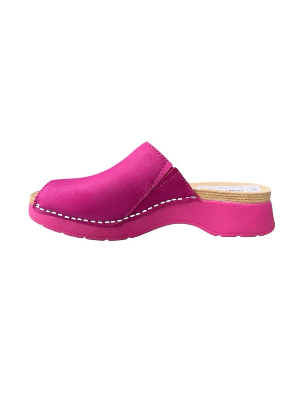 Dansko Vibrant Pink Open Toe Suede Heeled Mules